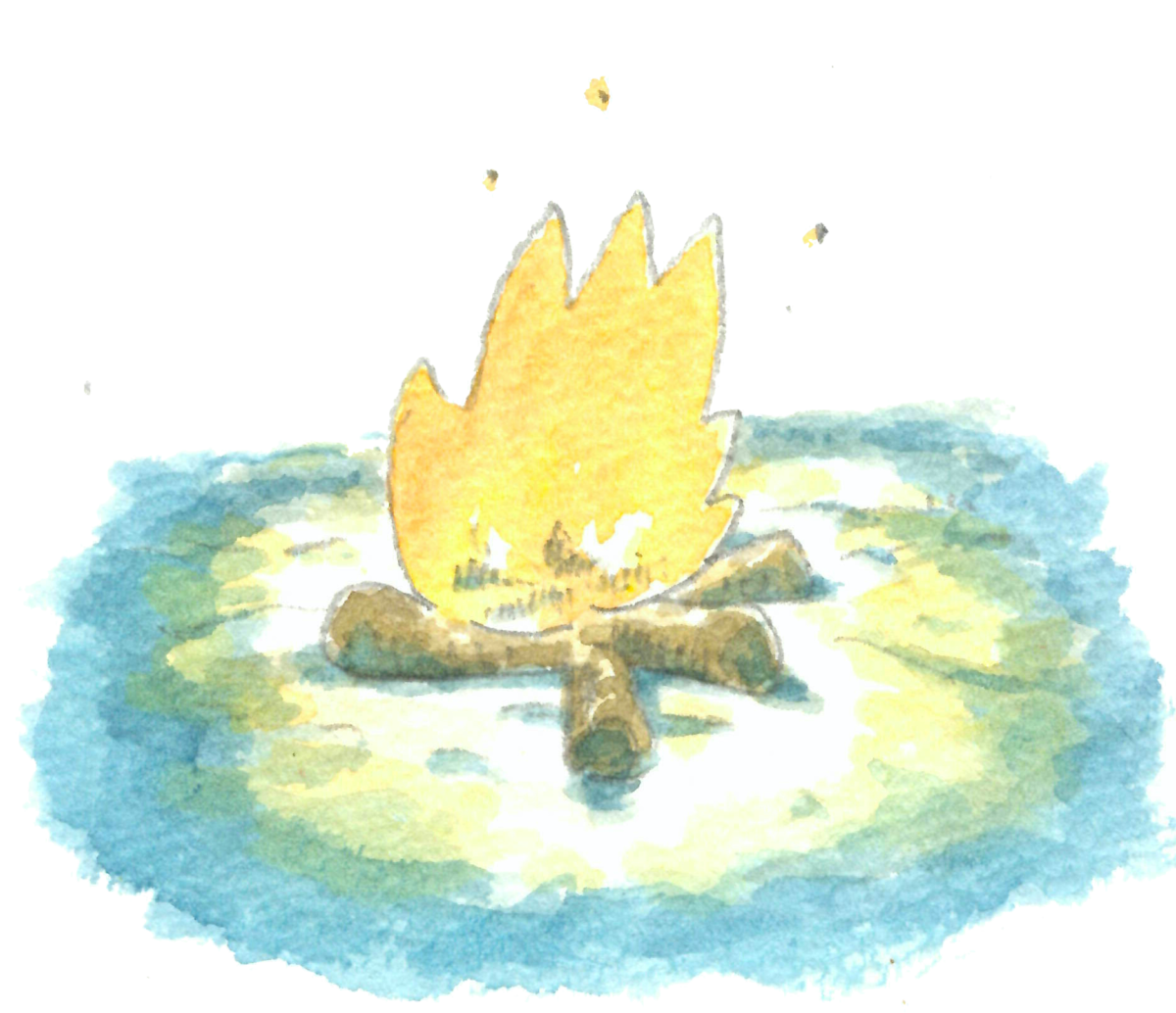 【カラー】たき火